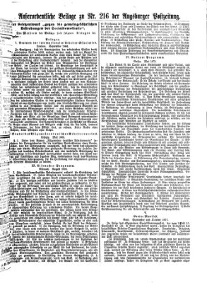 Augsburger Postzeitung Freitag 13. September 1878