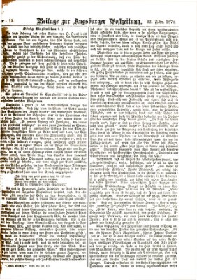 Augsburger Postzeitung. Beilage zur Augsburger Postzeitung (Augsburger Postzeitung) Samstag 23. Februar 1878