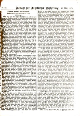 Augsburger Postzeitung. Beilage zur Augsburger Postzeitung (Augsburger Postzeitung) Mittwoch 20. März 1878