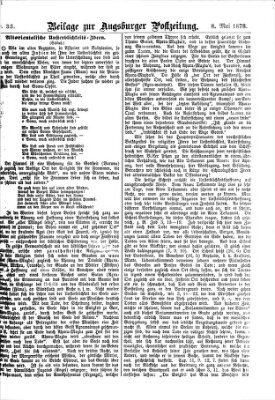 Augsburger Postzeitung. Beilage zur Augsburger Postzeitung (Augsburger Postzeitung) Mittwoch 8. Mai 1878