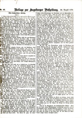 Augsburger Postzeitung. Beilage zur Augsburger Postzeitung (Augsburger Postzeitung) Mittwoch 28. August 1878