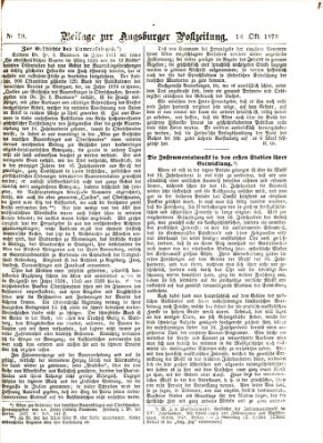 Augsburger Postzeitung. Beilage zur Augsburger Postzeitung (Augsburger Postzeitung) Sonntag 13. Oktober 1878