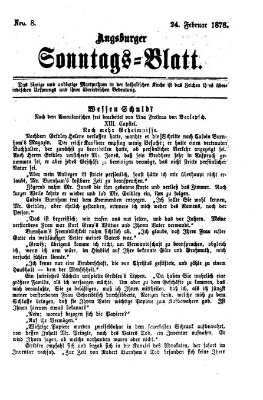 Augsburger Sonntagsblatt (Augsburger Postzeitung) Sonntag 24. Februar 1878