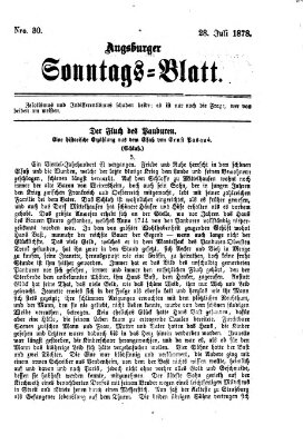 Augsburger Sonntagsblatt (Augsburger Postzeitung) Sonntag 28. Juli 1878