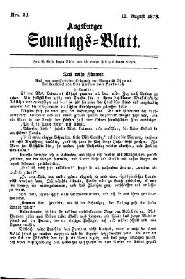 Augsburger Sonntagsblatt (Augsburger Postzeitung) Sonntag 11. August 1878