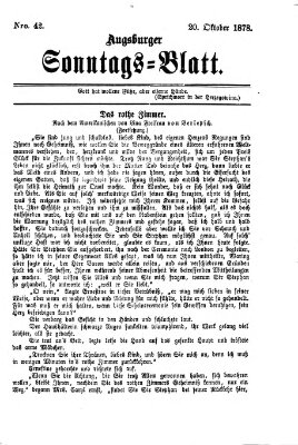 Augsburger Sonntagsblatt (Augsburger Postzeitung) Sonntag 20. Oktober 1878