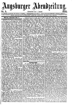 Augsburger Abendzeitung Samstag 5. Januar 1878