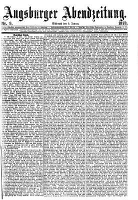 Augsburger Abendzeitung Mittwoch 9. Januar 1878