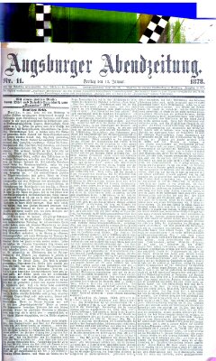 Augsburger Abendzeitung Freitag 11. Januar 1878