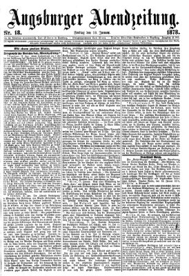 Augsburger Abendzeitung Freitag 18. Januar 1878