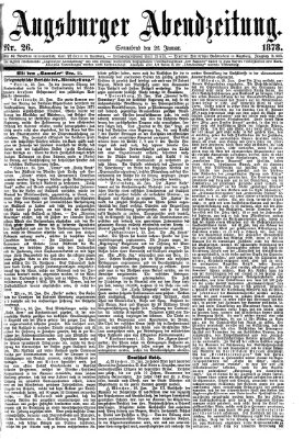 Augsburger Abendzeitung Samstag 26. Januar 1878