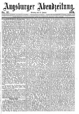 Augsburger Abendzeitung Sonntag 27. Januar 1878