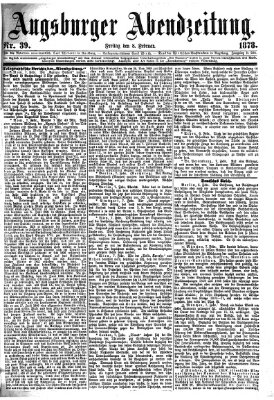 Augsburger Abendzeitung Freitag 8. Februar 1878