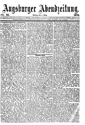 Augsburger Abendzeitung Montag 4. März 1878