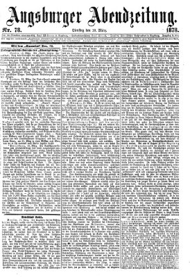 Augsburger Abendzeitung Dienstag 19. März 1878