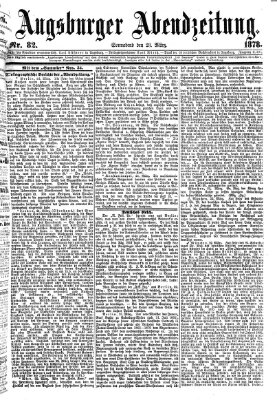 Augsburger Abendzeitung Samstag 23. März 1878