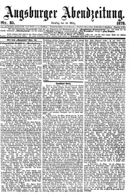 Augsburger Abendzeitung Dienstag 26. März 1878