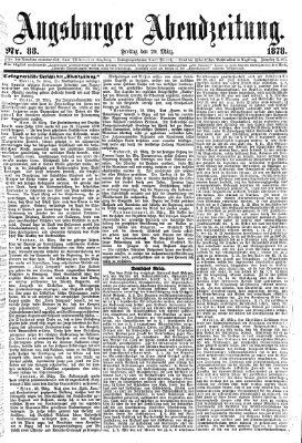 Augsburger Abendzeitung Freitag 29. März 1878