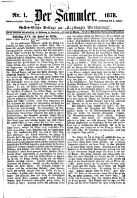 Der Sammler (Augsburger Abendzeitung) Donnerstag 3. Januar 1878