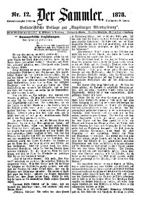 Der Sammler (Augsburger Abendzeitung) Dienstag 29. Januar 1878