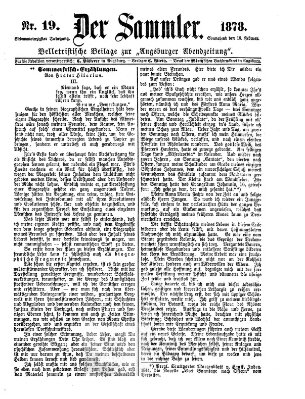 Der Sammler (Augsburger Abendzeitung) Samstag 16. Februar 1878