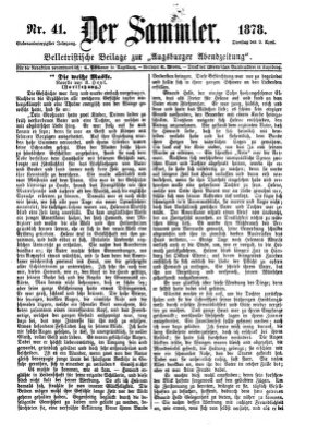 Der Sammler (Augsburger Abendzeitung) Dienstag 9. April 1878