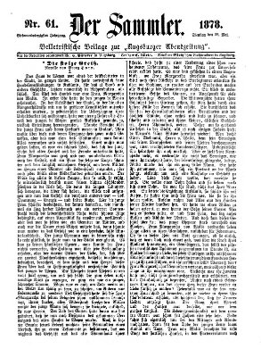 Der Sammler (Augsburger Abendzeitung) Dienstag 28. Mai 1878