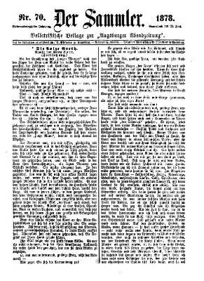 Der Sammler (Augsburger Abendzeitung) Samstag 22. Juni 1878