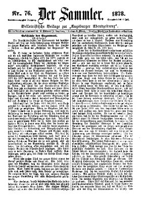 Der Sammler (Augsburger Abendzeitung) Samstag 6. Juli 1878