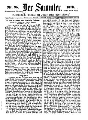 Der Sammler (Augsburger Abendzeitung) Dienstag 20. August 1878