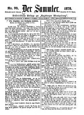 Der Sammler (Augsburger Abendzeitung) Donnerstag 29. August 1878