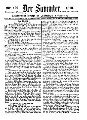 Der Sammler (Augsburger Abendzeitung) Donnerstag 5. September 1878