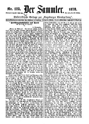 Der Sammler (Augsburger Abendzeitung) Donnerstag 24. Oktober 1878