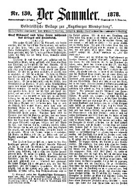 Der Sammler (Augsburger Abendzeitung) Samstag 9. November 1878