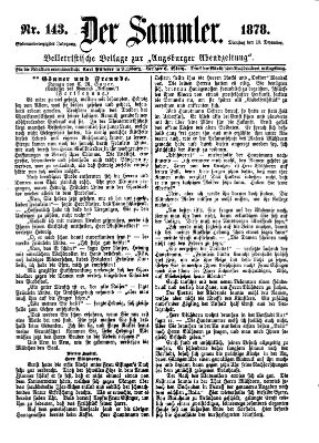 Der Sammler (Augsburger Abendzeitung) Dienstag 10. Dezember 1878