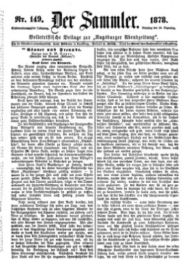 Der Sammler (Augsburger Abendzeitung) Dienstag 24. Dezember 1878