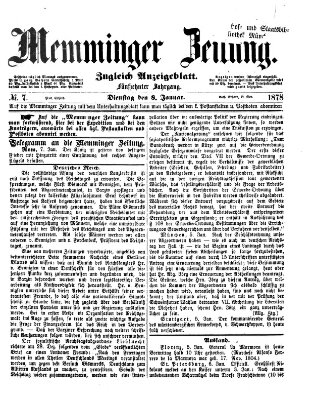 Memminger Zeitung Dienstag 8. Januar 1878