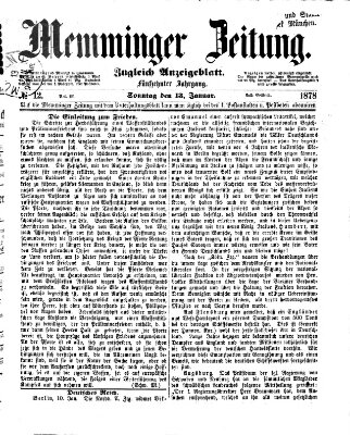 Memminger Zeitung Sonntag 13. Januar 1878