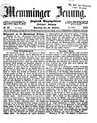 Memminger Zeitung Samstag 26. Januar 1878