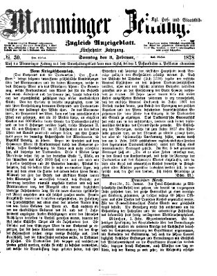 Memminger Zeitung Sonntag 3. Februar 1878