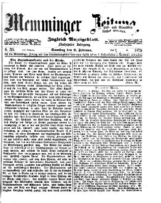 Memminger Zeitung Samstag 9. Februar 1878