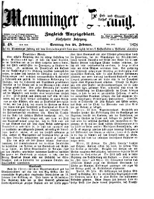 Memminger Zeitung Sonntag 24. Februar 1878