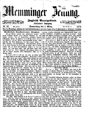 Memminger Zeitung Donnerstag 7. März 1878