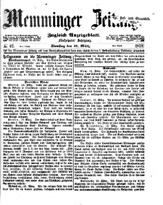 Memminger Zeitung Dienstag 19. März 1878