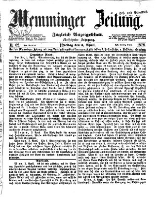 Memminger Zeitung Freitag 5. April 1878