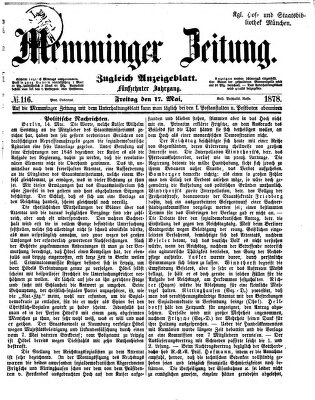 Memminger Zeitung Freitag 17. Mai 1878