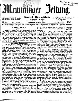 Memminger Zeitung Samstag 8. Juni 1878