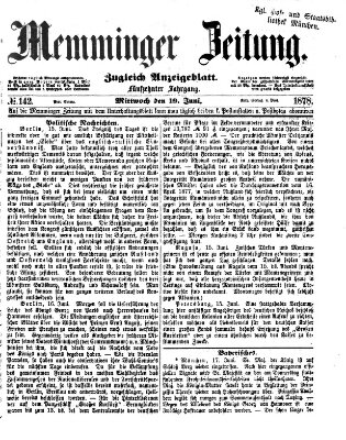 Memminger Zeitung Mittwoch 19. Juni 1878