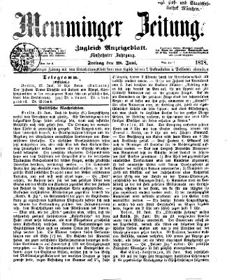 Memminger Zeitung Freitag 28. Juni 1878