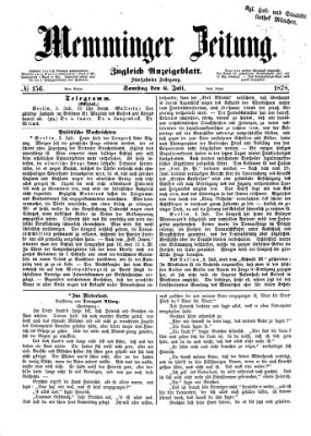 Memminger Zeitung Samstag 6. Juli 1878